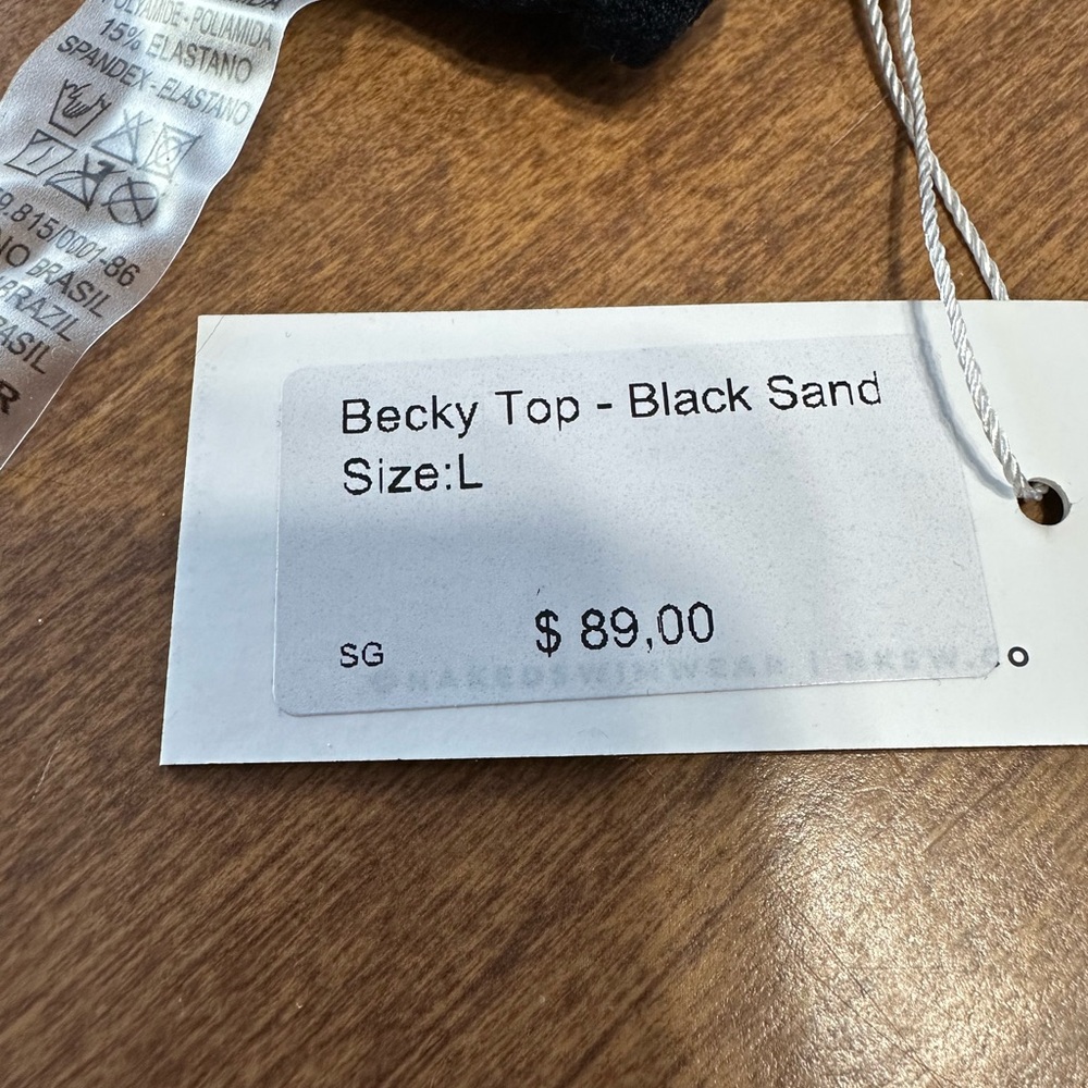 Naked Swimwear Chic Black Plunge Bikini Top Becky Top - Picture 4 of 7